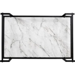 Honey-Can-Do 2 Tier Bar Cart Faux Marble -Baxton Home Shop GUEST aa6d7a80 6e09 494d b577 b082d12b4e9b