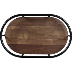 Honey-Can-Do 3 Tier Oval Bar Cart Walnut -Baxton Home Shop GUEST aa94be73 1f96 49b5 99a1 26c148db1b55