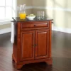 LaFayette Solid Black Granite Top Portable Kitchen Island Wood/Classic Cherry Finish - Crosley -Baxton Home Shop GUEST ab492700 b78c 4d65 8c5e cf4dc497b54b