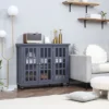 HOMCOM Modern Kitchen Sideboard, Buffet Cabinet With Storage, Adjustable Shelves For Living Room, Study, 3 Glass Doors, Gray 2 HOMCOM Modern Kitchen Sideboard, Buffet Cabinet With Storage, Adjustable Shelves For Living Room, Study, 3 Glass Doors, Gray -Baxton Home Shop GUEST ac04e132 0c0a 44c5 9fd2 fb4ce6fd35d9