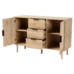 Harrison Wood And Rattan 3 Drawer Sideboard Dining Cabinet Natural Brown/Black - Baxton Studio 11 Harrison Wood And Rattan 3 Drawer Sideboard Dining Cabinet Natural Brown/Black - Baxton Studio -Baxton Home Shop GUEST ac3d727c 3ac4 4820 b93b 96dd9ed99d2b