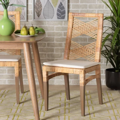 2pc Poltak Rattan Dining Chair Set Brown - Bali & Pari 3 2pc Poltak Rattan Dining Chair Set Brown - Bali & Pari