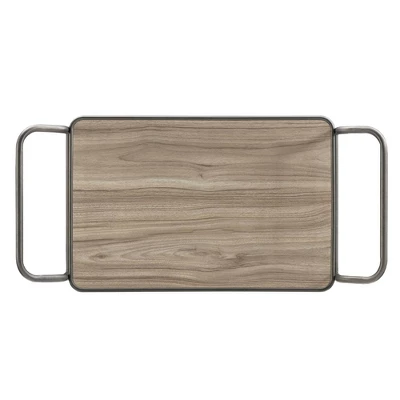 Wilkin Bronze Finish And Wood Straight Lines Bar Cart Bronze/Walnut - Inspire Q 7 Wilkin Bronze Finish And Wood Straight Lines Bar Cart Bronze/Walnut - Inspire Q - Image 5