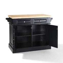 Oxford Butcher Block Kitchen Island Black - Crosley -Baxton Home Shop GUEST ada596c8 eec9 421c 9654 85fbbf0ca341