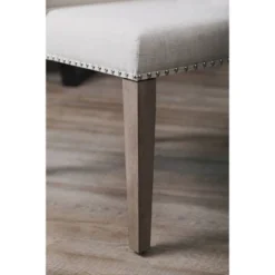 Set Of 2 Marjorie Acacia Upholstered Dining Chair Cream/Gray - Abbyson Living -Baxton Home Shop GUEST add2945b 61c3 45a0 877d ff20abbeee26