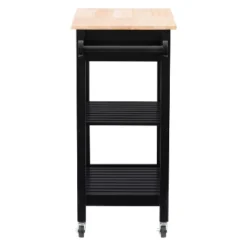 Sage Open Storage Wood Kitchen Cart Black - CorLiving -Baxton Home Shop GUEST adfe8b0c a3cd 4899 acfc e1b2416891f9