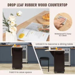 Costway Kitchen Island Cart On Wheels, Mobile Kitchen Island Rolling Island Trolley W/ 2-Door Cabinet 16 Costway Kitchen Island Cart On Wheels, Mobile Kitchen Island Rolling Island Trolley W/ 2-Door Cabinet -Baxton Home Shop GUEST ae21fb86 52b3 4328 a5a8 b42e3e3aedbf