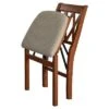 2pc Lattice Back Folding Chairs With Blush Seat And Wood Cherry - Stakmore