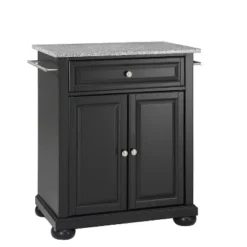 Alexandria Gray Granite Top Portable Kitchen Island/Cart - Crosley -Baxton Home Shop GUEST aed8057f 3618 4b34 9bb0 752ee3a7647e