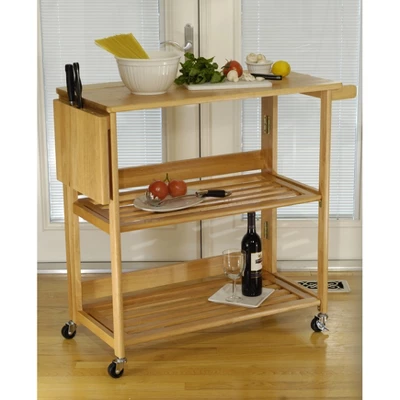 Foldable Cart Wood/Light Oak - Winsome 15 Foldable Cart Wood/Light Oak - Winsome - Image 13