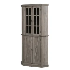 Home Source Enclosed Charcoal Corner Cabinet -Baxton Home Shop GUEST af5a2bfb 261f 4dec 853b d621e2489d36
