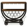 Triesta Antiqued Vintage Industrial Metal & Wood Wheeled Wine Rack Cart - Baxton Studio -Baxton Home Shop GUEST af5febc0 1b17 43da baa3 b75251ff44d4
