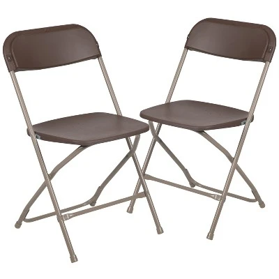 Emma And Oliver Set Of 2 Stackable Folding Plastic Chairs - 650 LB Weight Capacity 16 Emma And Oliver Set Of 2 Stackable Folding Plastic Chairs - 650 LB Weight Capacity - Image 14