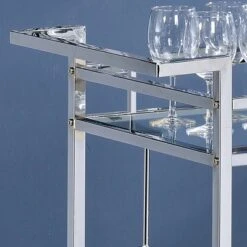 Buncrana Glass Top Serving Cart Chrome - MiBasics 10 Buncrana Glass Top Serving Cart Chrome - MiBasics -Baxton Home Shop GUEST b1d056eb 9d46 4f19 8a5e 012e36c39571