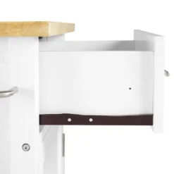 Savannah Wood Top Compact Kitchen Island Cart White/Natural - Crosley -Baxton Home Shop GUEST b238476e a066 4aaa 92f2 86da00aa3d2f