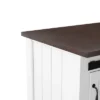Lashire Barn Door Kitchen Cart Dark Brown/White - Aiden Lane -Baxton Home Shop GUEST b2461fee 0ac5 49e4 85ba 2945868c3e78