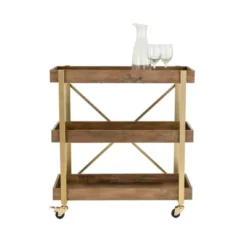 Riley 3-Tier Bar Cart - Adore Décor -Baxton Home Shop GUEST b2ae61b0 c484 46c5 b03c b906ef305466