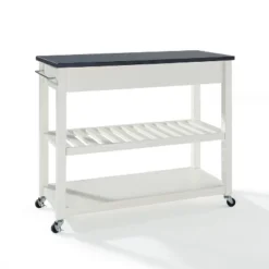 Granite Top Kitchen Prep Cart White/Black - Crosley -Baxton Home Shop GUEST b2e8dea4 d18f 403c 8c4f f8729eeb48f2