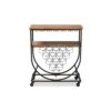 Dania Antique Vintage Industrial Metal And Wood Mobile Wine Bar Cart Black/Walnut - Baxton Studio -Baxton Home Shop GUEST b320261b 2c52 4bfa 8807 3bc8a59a21d9