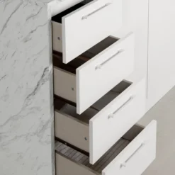 Myro Kitchen Island Faux White Marble/White - South Shore -Baxton Home Shop GUEST b3369a44 cd7e 4921 bb21 37e4011608c8