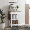Sage Open Storage Wood Kitchen Cart White - CorLiving -Baxton Home Shop GUEST b38fb68a 8ec3 45db b277 8b77a5656a5b