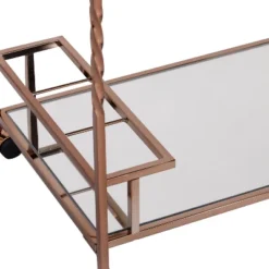 Iverson Metal Mirrored Bar Cart - Aiden Lane -Baxton Home Shop GUEST b41f36fd d94e 4eed 90f2 dffe8435775b