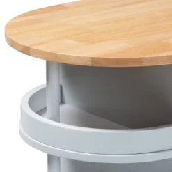 Donnie Wood Kitchen Storage Cart Light Gray/Natural - Baxton Studio -Baxton Home Shop GUEST b4904ea8 36af 46a7 9f2d 16ecc99d598e