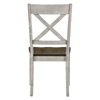 2pk Calton X Shaped Back Dining Chairs - HOMES: Inside + Out 4 2pk Calton X Shaped Back Dining Chairs - HOMES: Inside + Out - Image 2