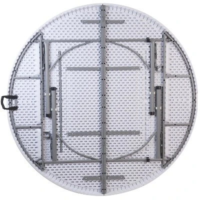 Flash Furniture 5.89-Foot Round Bi-Fold Granite White Plastic Banquet And Event Folding Table With Carrying Handle 10 Flash Furniture 5.89-Foot Round Bi-Fold Granite White Plastic Banquet And Event Folding Table With Carrying Handle - Image 8