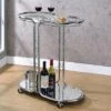 Kentrik Glass Top Serving Cart Chrome - MiBasics -Baxton Home Shop GUEST b5a7a727 6514 46a5 8258 8e6583803852