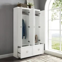 2pc Harper Entryway Pantry Closets White - Crosley -Baxton Home Shop GUEST b6181203 1edb 4053 918a 0c5dbabe2810