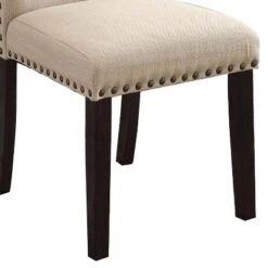 Set Of 2 Nailhead Trim Transitional Side Chairs Black/Cream - Benzara -Baxton Home Shop GUEST b6f3c93a 030f 4c2e 83c9 f0a4f28e6f86