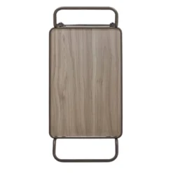 Raddatz Metal X Frame Bar Cart With Wood Shelf Bronze/Walnut - Inspire Q -Baxton Home Shop GUEST b71af786 bc1b 4218 89c1 4c5b10580438