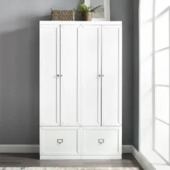 2pc Harper Entryway Pantry Closets White - Crosley -Baxton Home Shop GUEST b78106f9 cc42 422d 8969 9268a0f03eda