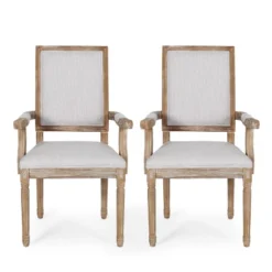 Set Of 2 Maria French Country Wood Upholstered Dining Chairs - Christopher Knight Home -Baxton Home Shop GUEST b7cab6cc a1bd 4375 93b8 b5c8f256b02e