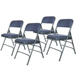 Set Of 4 Deluxe Fabric Padded Triple Brace Folding Chairs - Hampden Furnishings -Baxton Home Shop GUEST b805f7d9 edd2 43f4 9c11 b8583ebe52b7