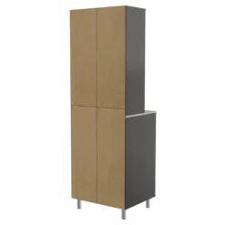 4 Door Breakroom Cabinet Espresso/Amber Gray - Inval -Baxton Home Shop GUEST b870edfc 7517 40d0 ae51 ad8e8610312e