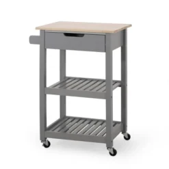 Dade Kitchen Cart With Wheels - Christopher Knight Home -Baxton Home Shop GUEST b91025d1 d268 4b6f 857d 55ade56104b6
