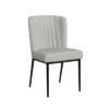 Channel Back Dining Chair With Metal Legs Light Gray - HomePop -Baxton Home Shop GUEST b9f6f4b0 2b19 4d3a 82c8 702299673f72