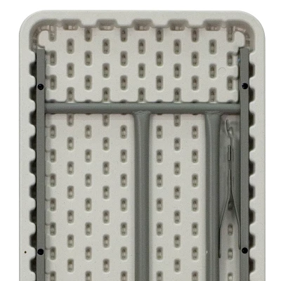 Emma And Oliver 6-Foot Granite White Plastic Folding Training And Event Table 4 Emma And Oliver 6-Foot Granite White Plastic Folding Training And Event Table - Image 2