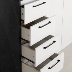 Myro Kitchen Island Faux Black Stone/White - South Shore -Baxton Home Shop GUEST ba5f0381 edcb 42a5 bdfd 6f7443788eb9