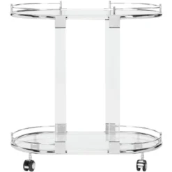Lennon Acrylic Bar Trolley - Chrome - Safavieh 16 Lennon Acrylic Bar Trolley - Chrome - Safavieh -Baxton Home Shop GUEST bb869afe 009d 42ef b4d3 6f39f6b2b4c1