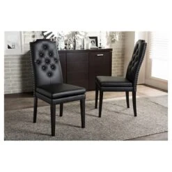 Set Of 2 Dylin Modern And Contemporary Faux Leather Dining Chairs - Baxton Studio 9 Set Of 2 Dylin Modern And Contemporary Faux Leather Dining Chairs - Baxton Studio -Baxton Home Shop GUEST bba3159f e6b6 492f b89d b2fa841cee81