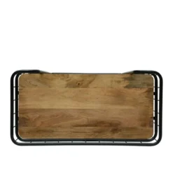 Colwill Modern Industrial Handcrafted Mango Wood Kitchen Cart With Wheels Natural/Black - Christopher Knight Home -Baxton Home Shop GUEST bbf88a46 3a6f 468d 9a1a 25e30eafeb97