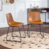 Set Of 2 Laslo Modern Upholstered Faux Leather Dining Chairs - Saracina Home -Baxton Home Shop GUEST bc9b874b 44c5 40e0 9f2b 801021b5e7d9