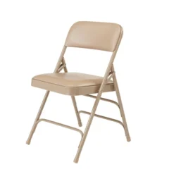 Set Of 4 Premium Vinyl Padded Triple Brace Folding Chairs - Hampden Furnishings