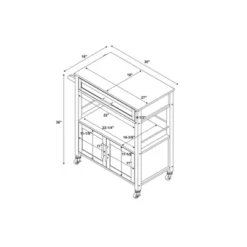 Cameron Kitchen Cart With Granite Top - Linon -Baxton Home Shop GUEST be1c3227 0cd3 4507 a1b9 dad11e857247