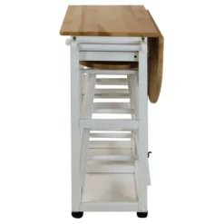 Breakfast Cart With Drop Leaf Table & Stool Set - Flora Home -Baxton Home Shop GUEST be3282b4 d7bc 4953 a144 b489c1ba2a55