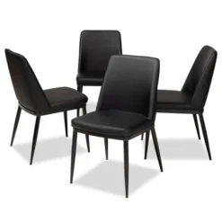 Set Of 4 Darcell Modern And Contemporary Faux Leather Upholstered Dining Chairs - Baxton Studio 12 Set Of 4 Darcell Modern And Contemporary Faux Leather Upholstered Dining Chairs - Baxton Studio -Baxton Home Shop GUEST be419f93 89f5 4c8c 896b 2776abbec911