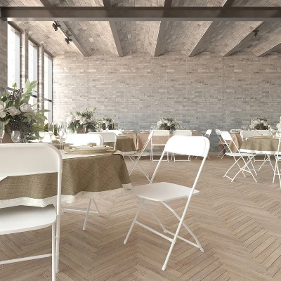 Emma And Oliver 4 Pack Of All-Weather, Extra Wide Contoured Plastic Folding Chairs With Metal Frame And 650 Lb. Static Weight Capacity 13 Emma And Oliver 4 Pack Of All-Weather, Extra Wide Contoured Plastic Folding Chairs With Metal Frame And 650 Lb. Static Weight Capacity - Image 11